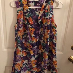 Target Purple Sheer Flower Top